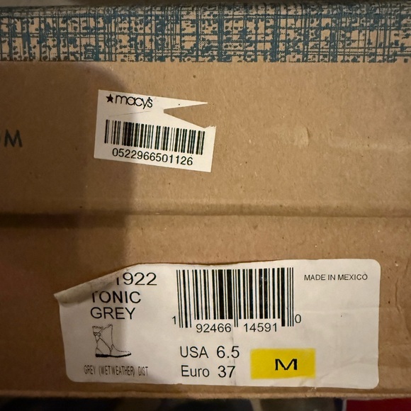 Born Tonic Wet Weather Gray Oiled Suede Leather Mid Calf Rustic Boots 6.5 - Picture 9 of 10